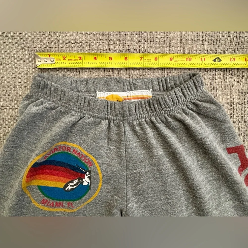 Aviator Nation 🌈 Grey Venice Logo Sweatshirt & Miami Logo Sweatpants Size Small - Picture 9 of 13